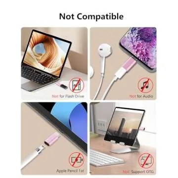 FQSH Lightning Female to USB-C Male Adapter for iPhone