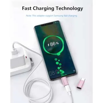 FQSH Lightning Female to USB-C Male Adapter for iPhone