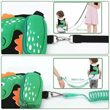 Accmor 3 in 1 Toddler Harness Leash - Cute Dinosaur Design