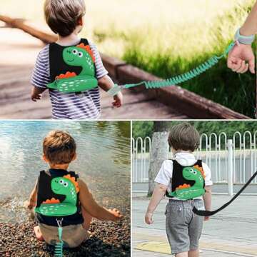 Accmor 3 in 1 Toddler Harness Leash - Cute Dinosaur Design