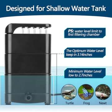 hygger 150GPH Turtle Filter for Clean Aquatic Habitats