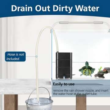 hygger 150GPH Turtle Filter for Clean Aquatic Habitats