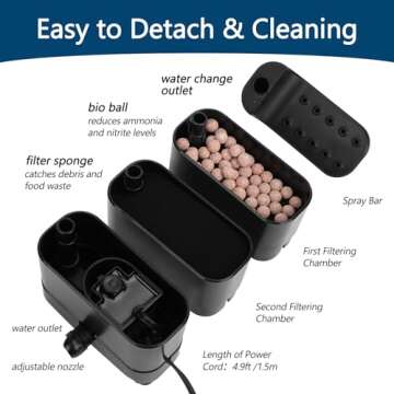 hygger 150GPH Turtle Filter for Clean Aquatic Habitats