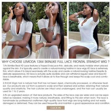 Lemoda Skinlike 210% Density HD Lace Wig - Natural Look