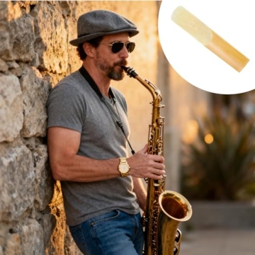 Premium Alto Saxophone Reeds, 10-Pack 2.5 Strength, Ideal for Musicians