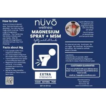 Fast Acting Magnesium Oil Spray - Natural Muscle Relief