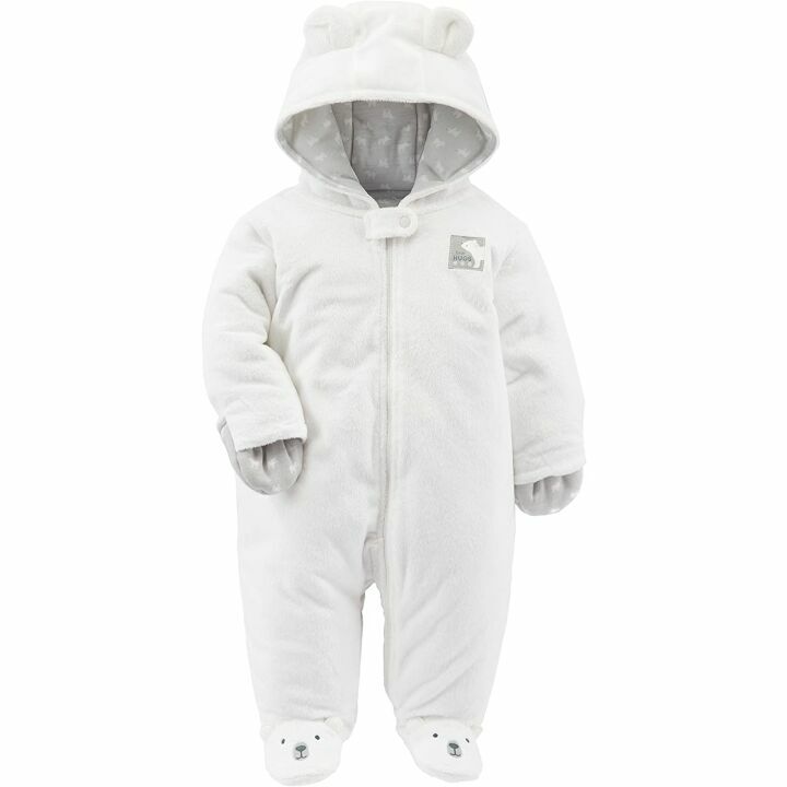 Carter's Baby Girls' Fleece Footed Pram Jumpsuit