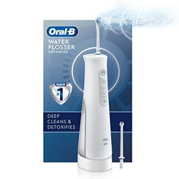Oral-B Water Flosser Advanced: Portable Cordless Oral Irrigator with 2 Nozzles for Superior Oral Hyg...