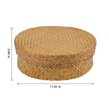 YIFANZHIBIAN Eco-Friendly Rattan Storage Basket with Lid
