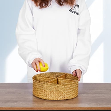 YIFANZHIBIAN Eco-Friendly Rattan Storage Basket with Lid