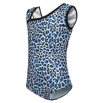 Arshiner Girls' Tank Leotard One-Piece Dancewear, Blue 140