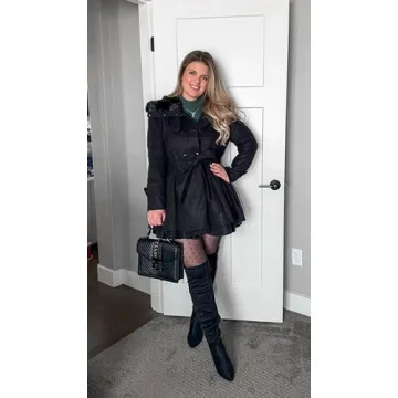 Zeagoo Women's Faux Fur Double-Breasted Winter Coat