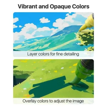 JusArt Acrylic Paint Markers Brush Tip Set of 30 Colors