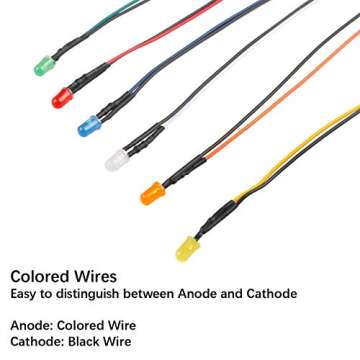 EDGELEC 120pcs Prewired 12V LED Lights Assorted Kit