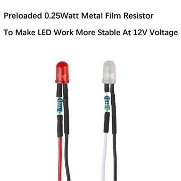 EDGELEC 120pcs Prewired 12V LED Lights Assorted Kit