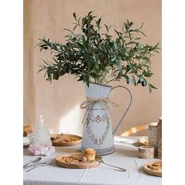 Yoillione Vintage Light Blue Jug Vase for Home Decor