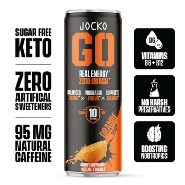 Jocko GO Afterburner Orange Energy Drink 12 Pack
