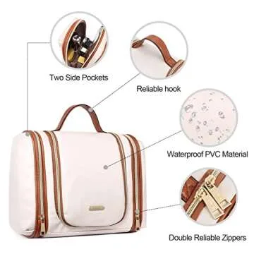 CLUCI Toiletry Bag - Water-resistant Makeup Organizer