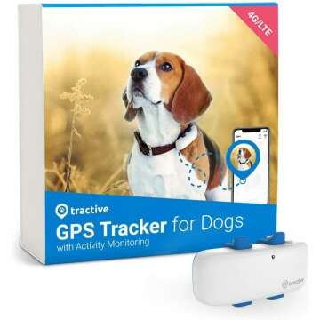 Tractive GPS Pet Tracker for Dogs - Waterproof, Unlimited Range & Smart Tracking