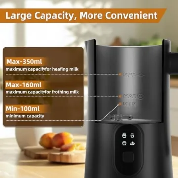 MUMAO Milk Frother - 4-in-1 Electric Automatic Milk Steamer 350ml