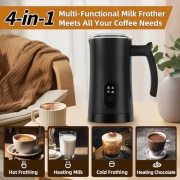 MUMAO 4-in-1 Electric Milk Frother for Coffee Lovers