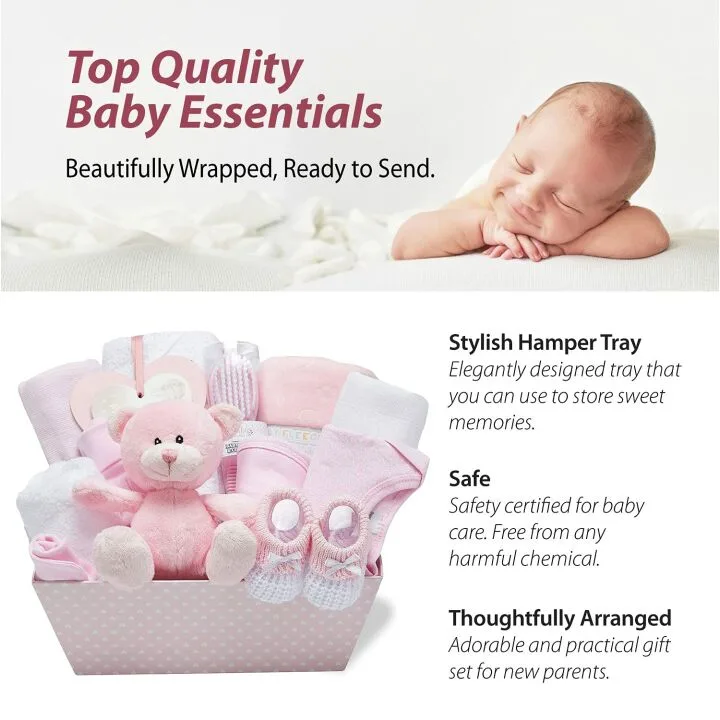 Baby Girl Pink Gift Hamper for Newborns