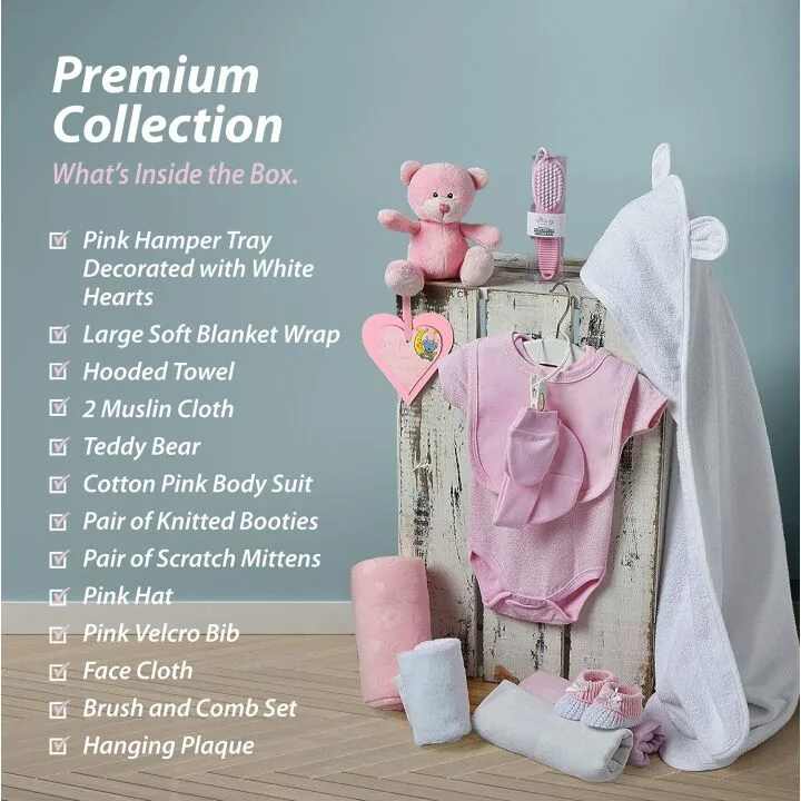 Baby Girl Pink Gift Hamper for Newborns