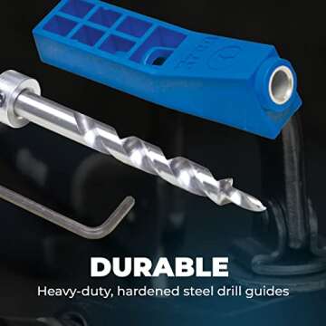 Kreg MKJKIT Mini Jig Kit - Simple, Compact Kreg Pocket-Hole Jig - Create Strong Joints Without Glue - For Tight Spaces & Small Projects - Unlimited Material Thickness