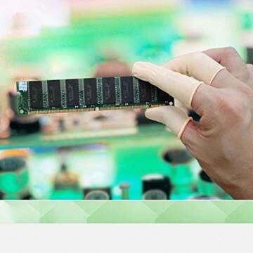 G2PLUS Disposable Latex Finger Cots Rubber, 140g(Approx 205PCS) Fingertips Protective Finger Art Latex Tissue Finger Cot (White)