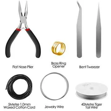 Jewelry Making Supplies - 1540Pcs Jewelry Findings Kit Extended Chain with Lobster Clasp Spring Clasp End Caps Jump Ring Ribbon Ends for Necklace DIY Making