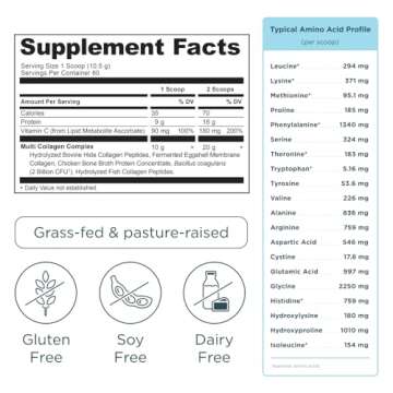 Ancient Nutrition Collagen Powder Protein with Probiotics, Multi Collagen Protein with Vitamin C, Hy...