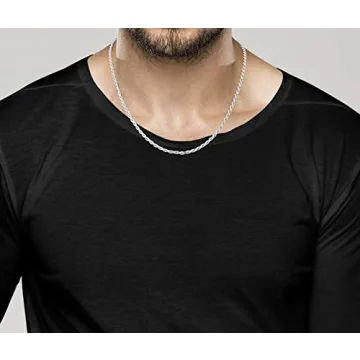 Elegant Miabella 925 Sterling Silver Rope Chain Necklace
