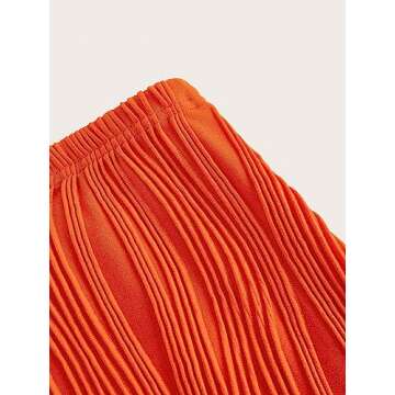 WDIRARA Women's 2 Piece Twist Front Crop Top & Skirt Set