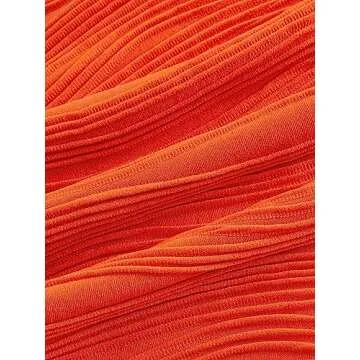 WDIRARA Women's 2 Piece Twist Front Crop Top & Skirt Set