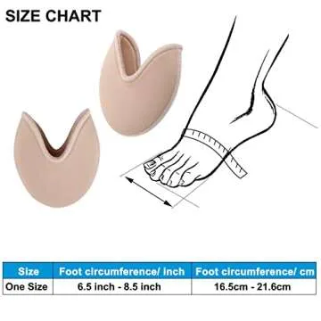 Cosmos 1 Pair Toe Pads Ballet Dance Pointe Toe Pouch Pads Knitted Fabric Soft Spong Toe Covers, Relief Forefoot Pain Protect Toes for Ballet Point Shoes High Heels (Low Cut Crescent Pads)