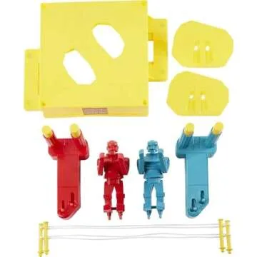 Mattel Games Rock 'Em Sock 'Em Robots Kids Game, Red Rocker vs Blue Bomber, Knock His Block Off