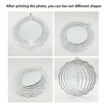 5 pcs 10 inch Sublimation Wind Spinner Blanks Round Sublimation Blanks Products Stainless Steel Metal Indoor Outdoor Garden Decoration for Heat Press Transfer Sublimation Blank Gift