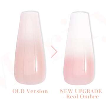 Morily 24pcs Ombre Press On Nails for Women