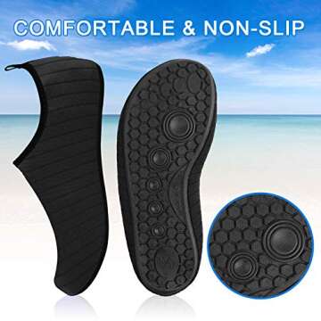 Konikit Water Shoes for Men Women, Quick-Dry Aqua Socks Barefoot Shoes for Beach River Pool Swimming, Yoga Sports Exercise Adult