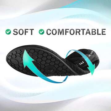 Konikit Water Shoes for Men Women, Quick-Dry Aqua Socks Barefoot Shoes for Beach River Pool Swimming, Yoga Sports Exercise Adult
