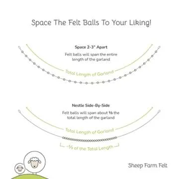 Garden Party Handmade Wool Felt Ball Garland by Sheep Farm Felt