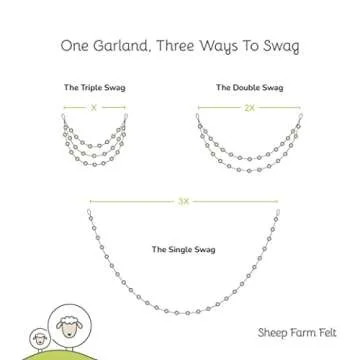 Garden Party Handmade Wool Felt Ball Garland by Sheep Farm Felt