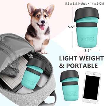 PETNF Portable Dog Water Bottle, Upgraded 2 in 1 Dog Travel Water Bottle and Bowl, Lightweight Dog Water Dispenser for Pet Outdoor Travel Walking Drinking Bottle