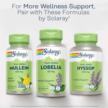 SOLARAY Mullein Leaf Capsules - Vegan Herbal Support for Wellness