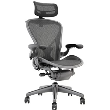 Herman Miller Aeron Chair - Ergonomic Graphite Frame with PostureFit - Size B