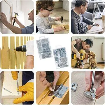 KURUI 256PCS Assorted Hanging Nails and Wood Screws Kit