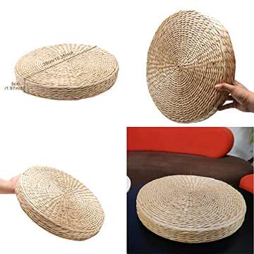 Natural Woven Grass Cushion - Handmade Comfort for All