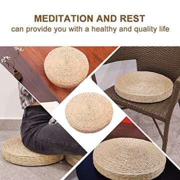 Natural Woven Grass Cushion - Handmade Comfort for All