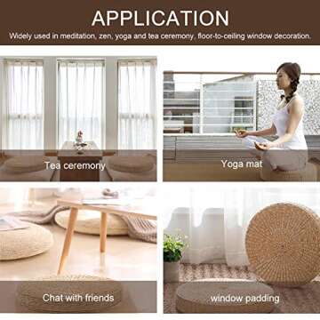 Natural Woven Grass Cushion - Handmade Comfort for All