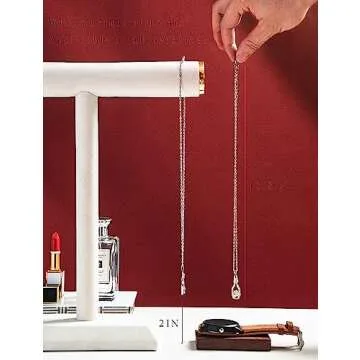 Elegant Velvet Necklace Organizer with Gold Metal Lid